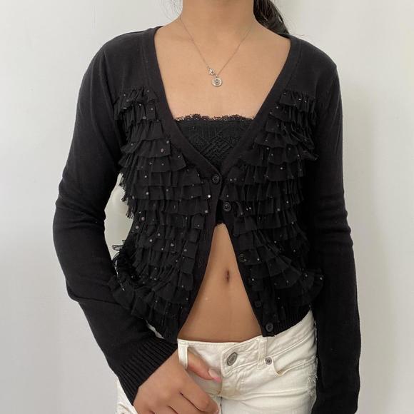 Justice Ruffled Layers Cardigan Cute - Picture 1 of 3